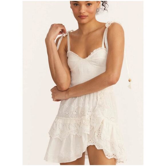 NWT LOVESHACKFANCY Olani Dress Ivory cottagecore sundress coquette 3064 - Picture 12 of 12